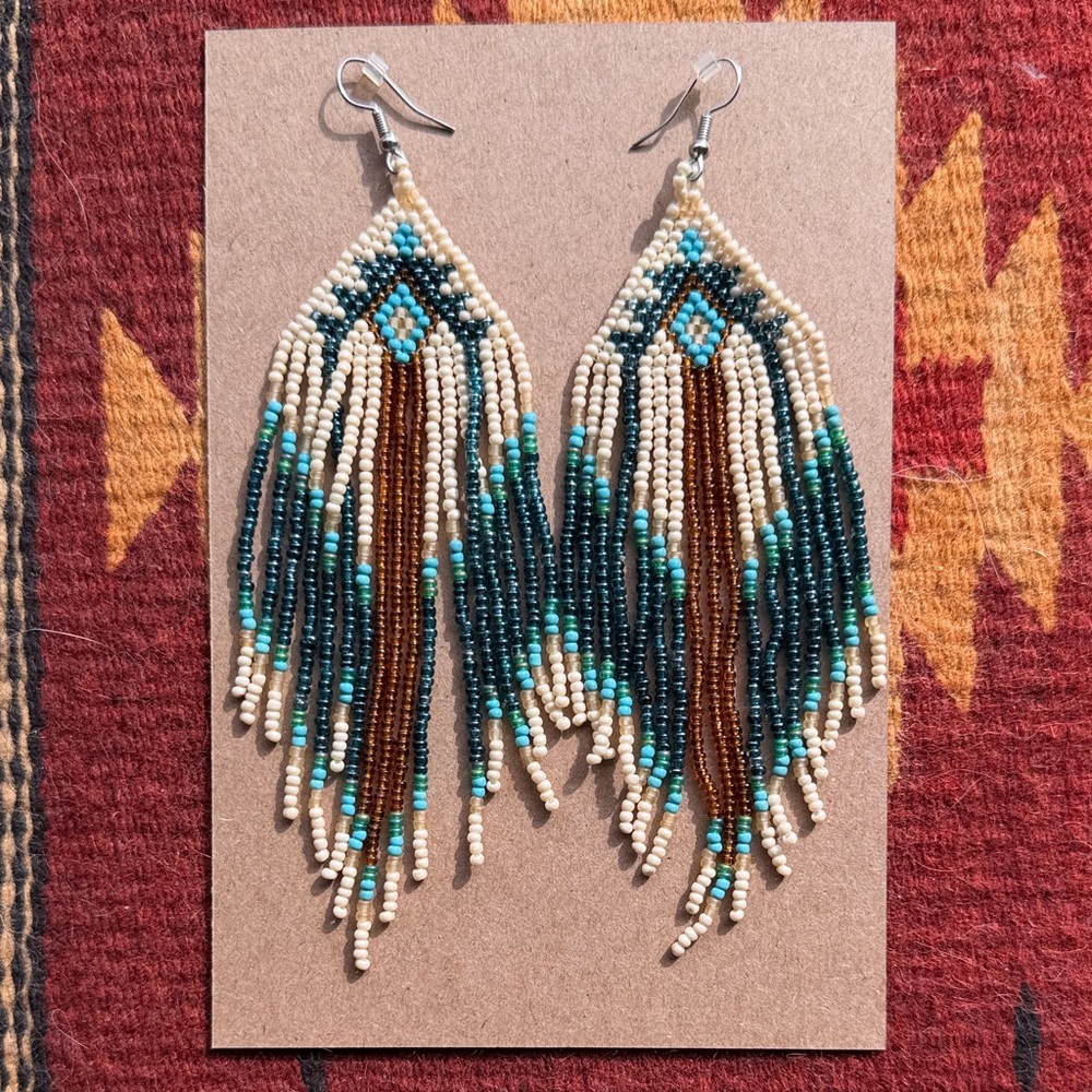 Bohemian Beaded Fringe Earrings